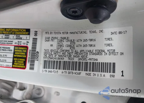 2017 Toyota Tacoma Trd Off Road from USA, damaged, VIN 5TFCZ5AN1HX106969